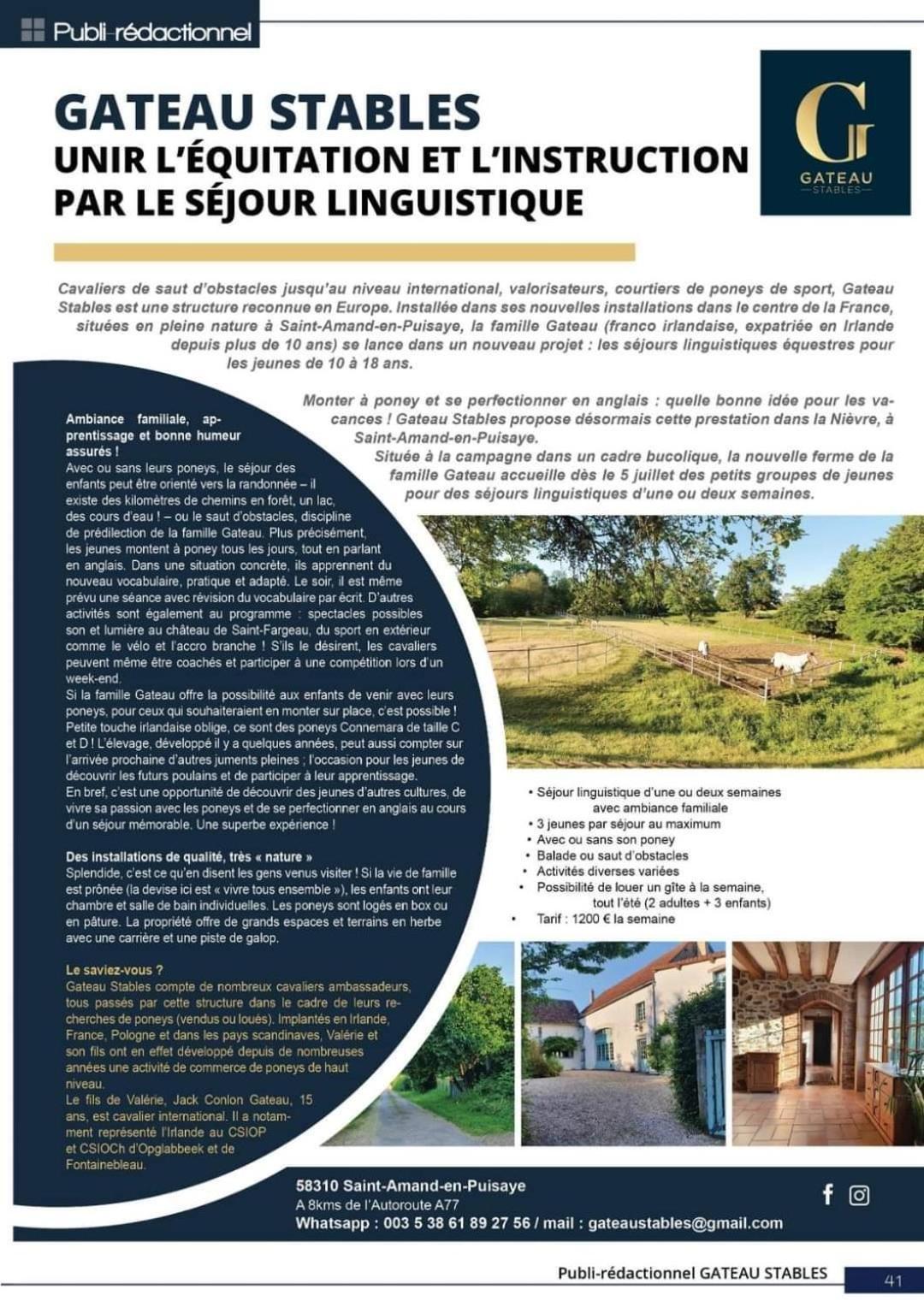 Ferme Equestre & Chambres D'Hotes Gateau Stables Proche Guedelon Saint-Amand-en-Puisaye 외부 사진